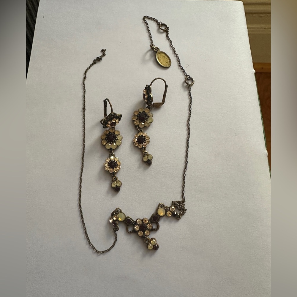 Michal Negrin Earrings and matching Necklace - Picture 4 of 6